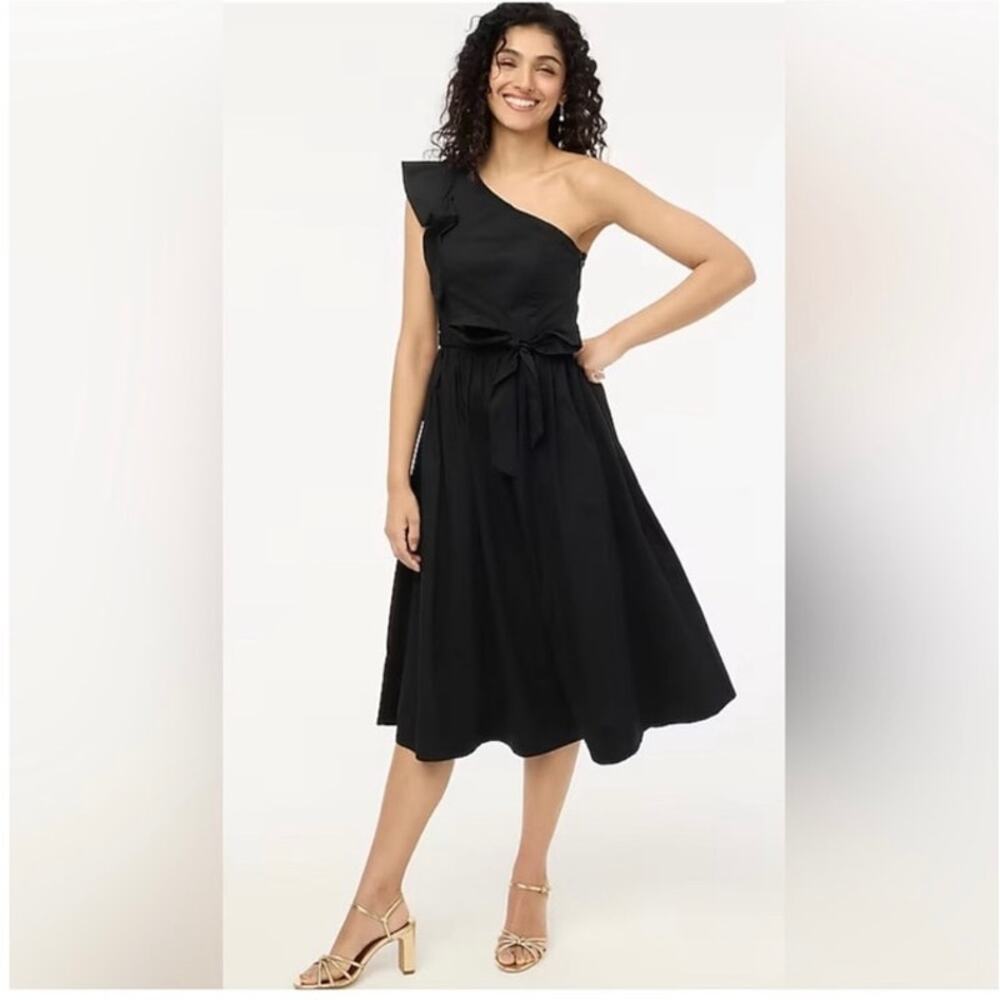 NWT J. Crew. One-Shoulder Midi Dress Size 12